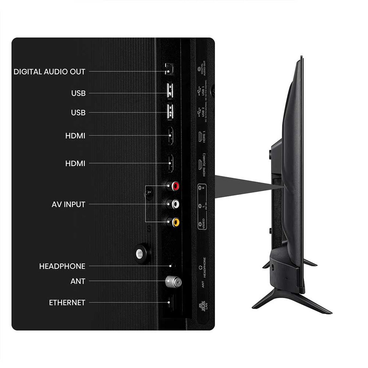 LED 32" Hisense 32A4K Smart TV 4K HD