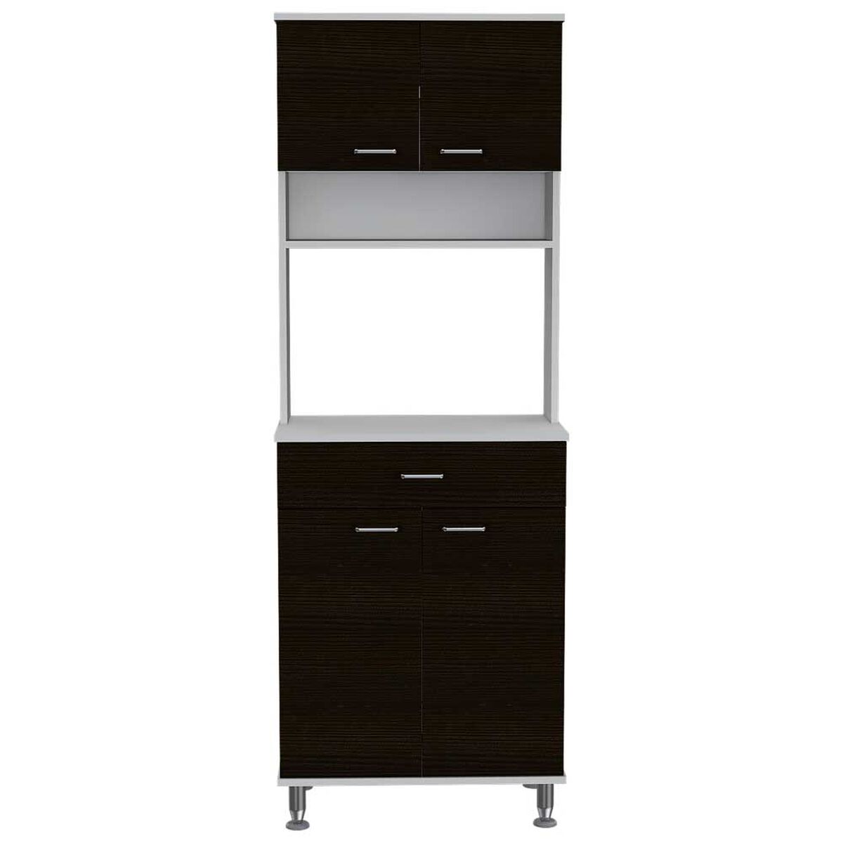 Mueble para Microondas Tuhome Kitchen 60 Blanco-Wengue