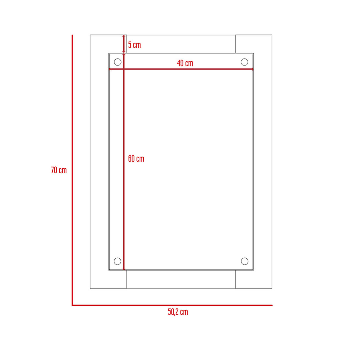 Espejo + Optimizador Lavamanos TuHome Bath 300