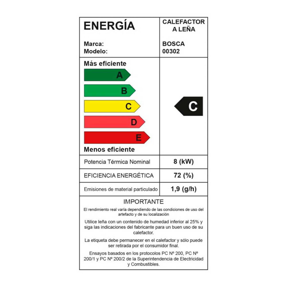 Estufa a Leña Bosca Limit 350