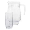 Jarra de Vidrio Fantuzzi 1,5 L + 4 vasos Tutto Per Tavola