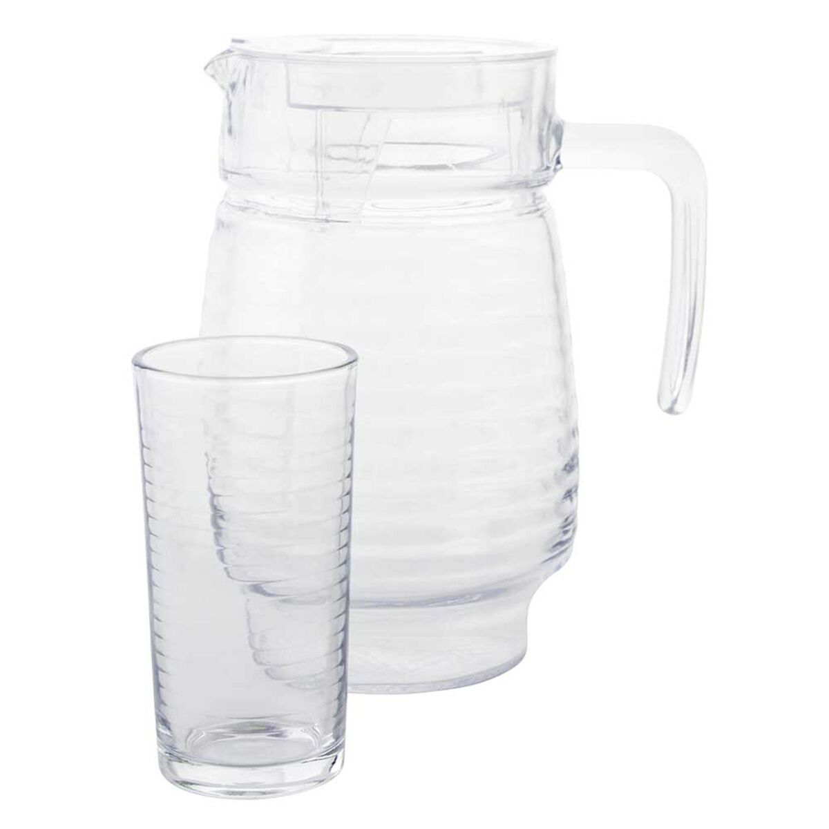 Jarra de Vidrio Fantuzzi 1,5 L + 4 vasos Tutto Per Tavola