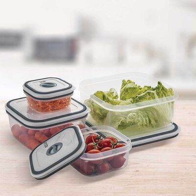 Imagen 1 del producto Set 4 Contenedores Plásticos Fensa Gris