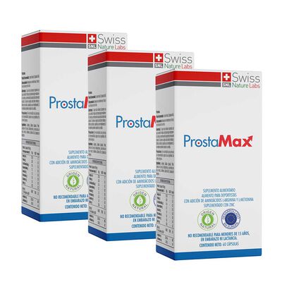 Prostamax Con Aminoacidos Bioactivos Y Minerales Tres Meses Swiss Nature Labs