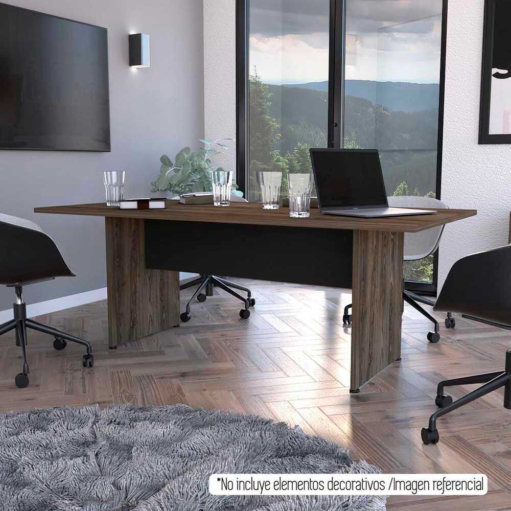 Escritorio TuHome Home Office Negro Soft Coñac