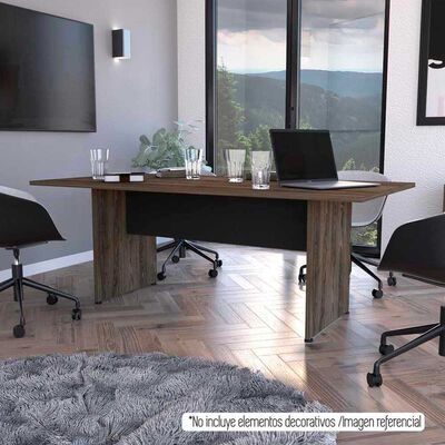 Imagen 1 del producto Escritorio TuHome Home Office Negro Soft Coñac