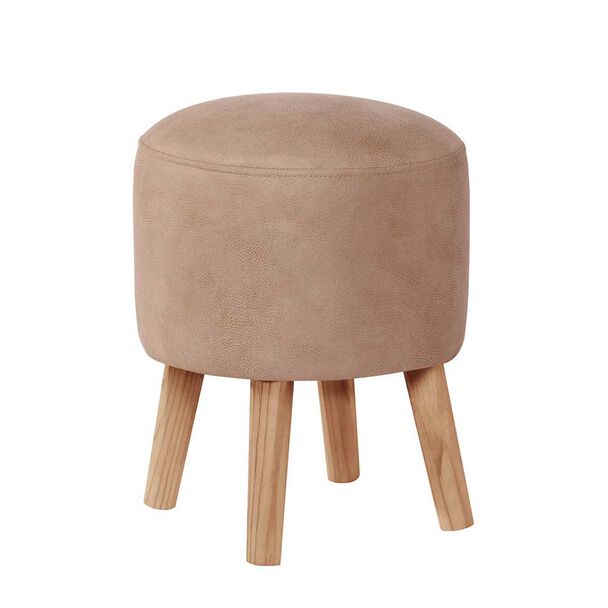 Pouf Latam Home Nantes Cuero Kentucky Beige