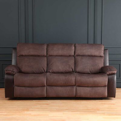Sofá Reclinable Zoy Home Brunei 3 Cuerpos Café