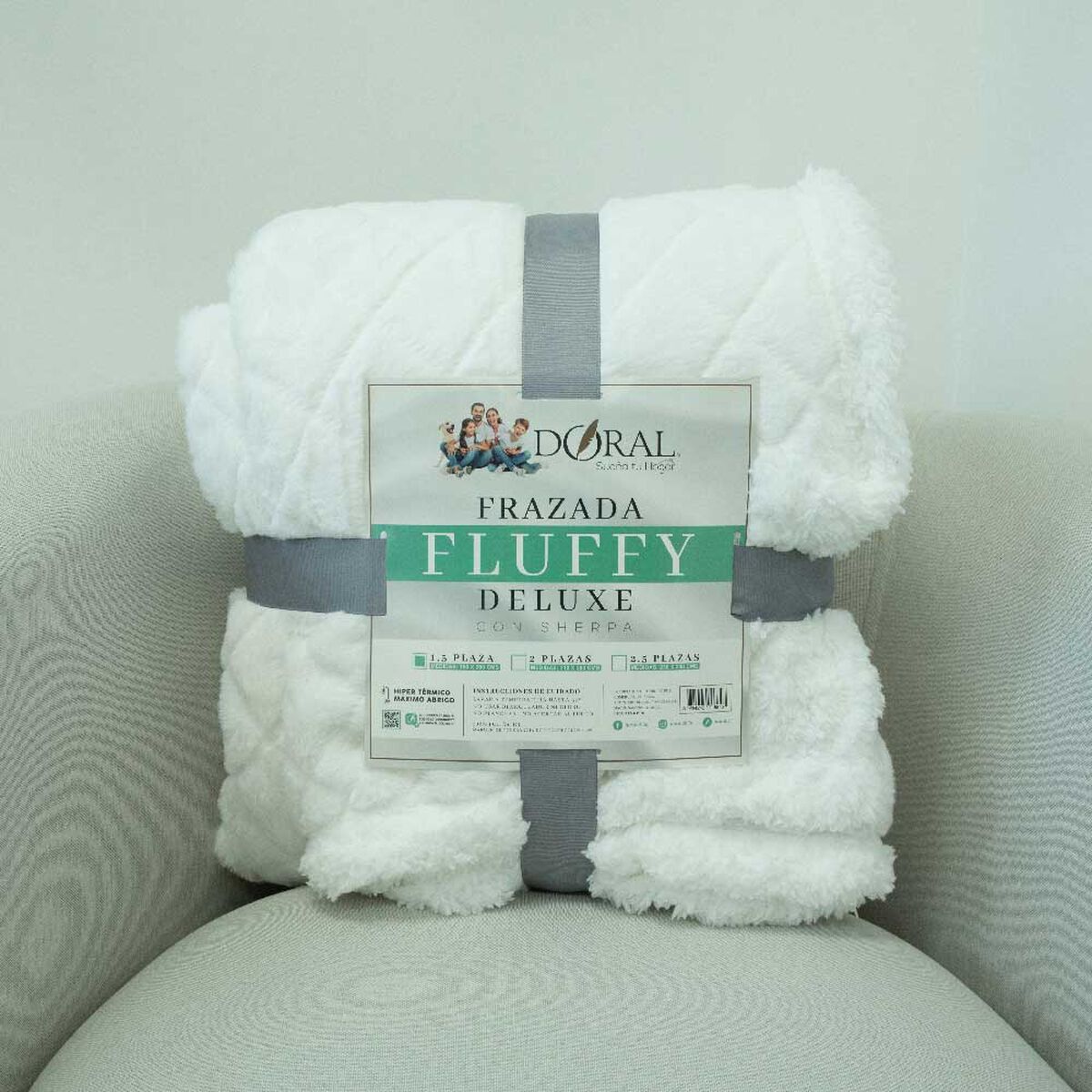 Frazada Doral 1,5 Plazas Fluffly Sherpa D1