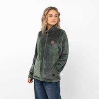 Polerón Peludo Mujer Icono Oliva