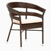 Juego de Terraza Rattan PVC Spazzio Soho 4 Sillas Café