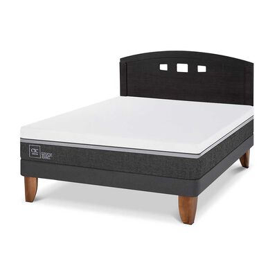 Imagen 2 del producto Cama Europea CIC 2 Plazas Ortopedic Advance + Respaldo Gales Negro