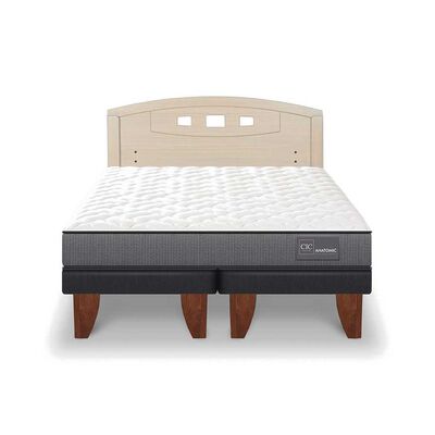 Cama Europea CIC Base Dividida 2 Plazas Anatomic + Respaldo Gales Alpino