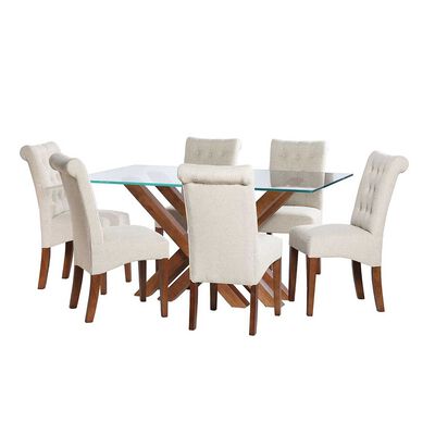Juego de Comedor Latam Home Merida 6 Sillas Blanco
