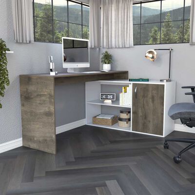 Imagen 1 del producto Escritorio en L TuHome Axis 1 Puerta Bellota Blanco