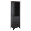 Biblioteca Fm Furniture Vintage Metalwood Collection Marrón Rústico Negro