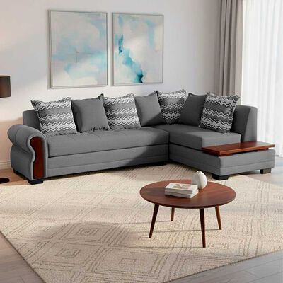 Sofá Seccional Living Factory Dakota 6 Cuerpos Gris