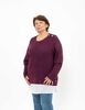 Sweater Con Aplique Botones Cuello Redondo Mujer Extralindas