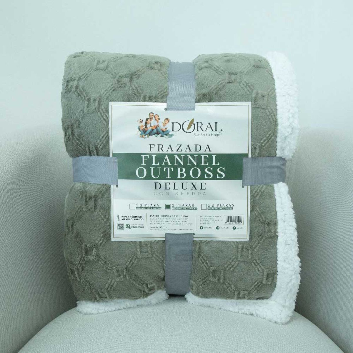 Frazada Doral 2 Plazas Flannel Outboss Sherpa D3