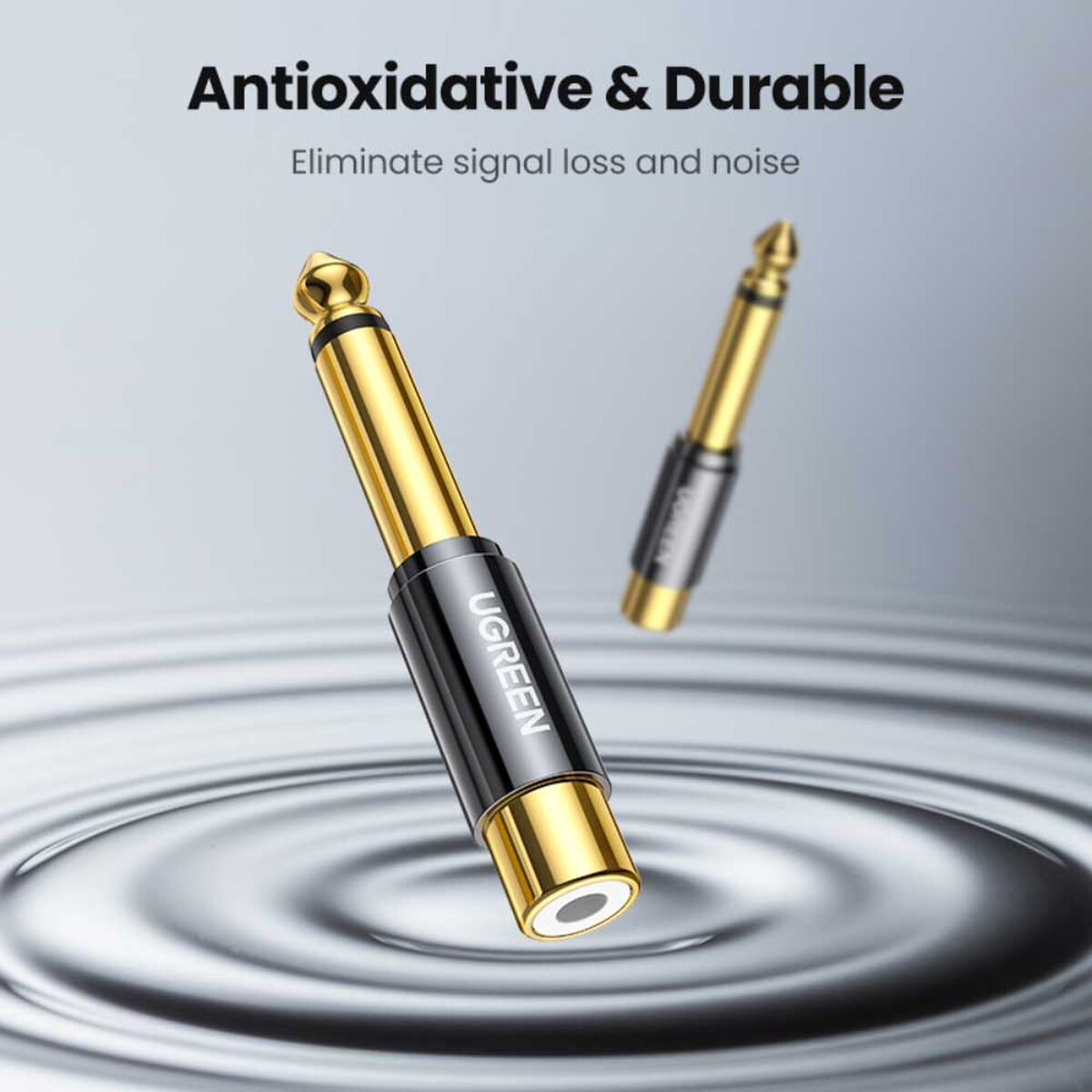 Adaptador Gold Mono Rca H/M Plug 6.3Mm Ugreen Av169