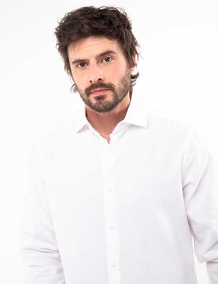 Imagen 2 del producto Camisa Slim Manga Larga Hombre Zibel Blanco, Celeste