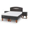 Cama Europea CIC Base Dividida 2 Plazas Ortopedic Advance + Respaldo + 2 Veladores Gales