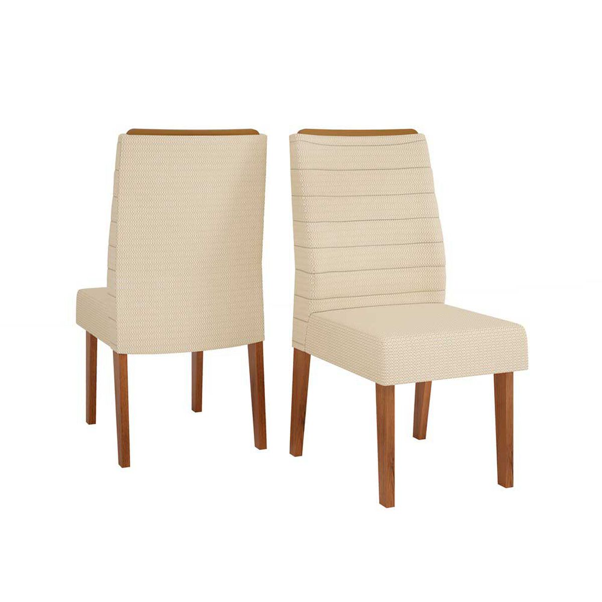 Juego de Cómedor Altavision Luma 6 Sillas Blanco Crema