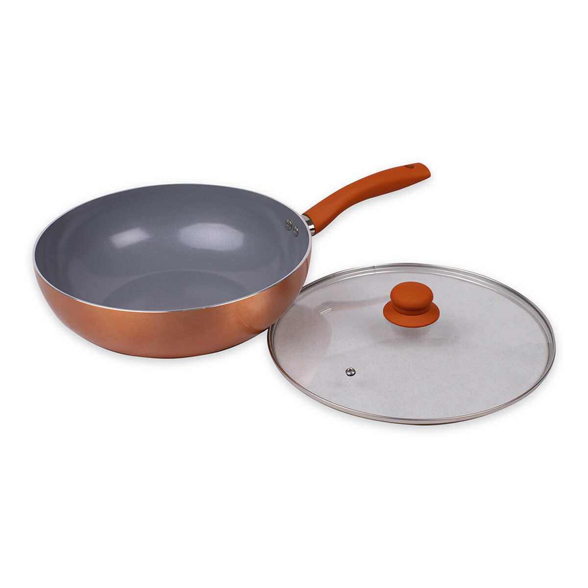 Wok Acero Inoxidable Doral Montecarlo Salmón 26 cm