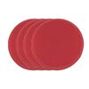 Set 4 Individuales Doral Eco Cuero Redondo 38 cm Rojo