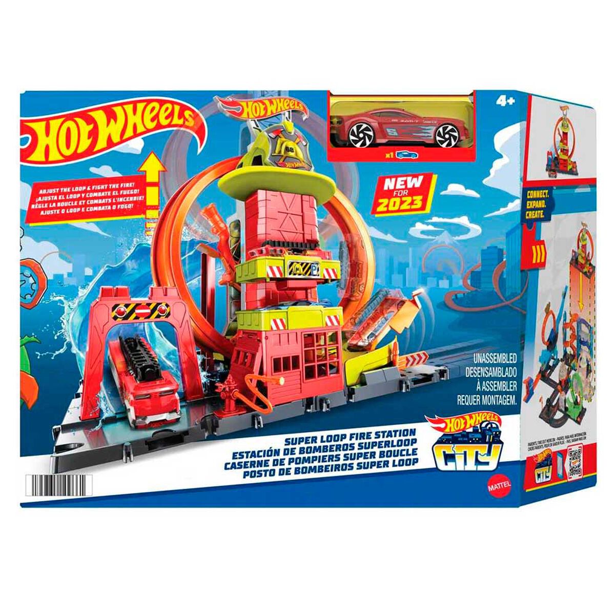 Pista de Auto Súper Estación de Bomberos Hot Wheels City