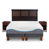 Cama Europea CIC Base Dividida King Alaska + Respaldo + 2 Veladores