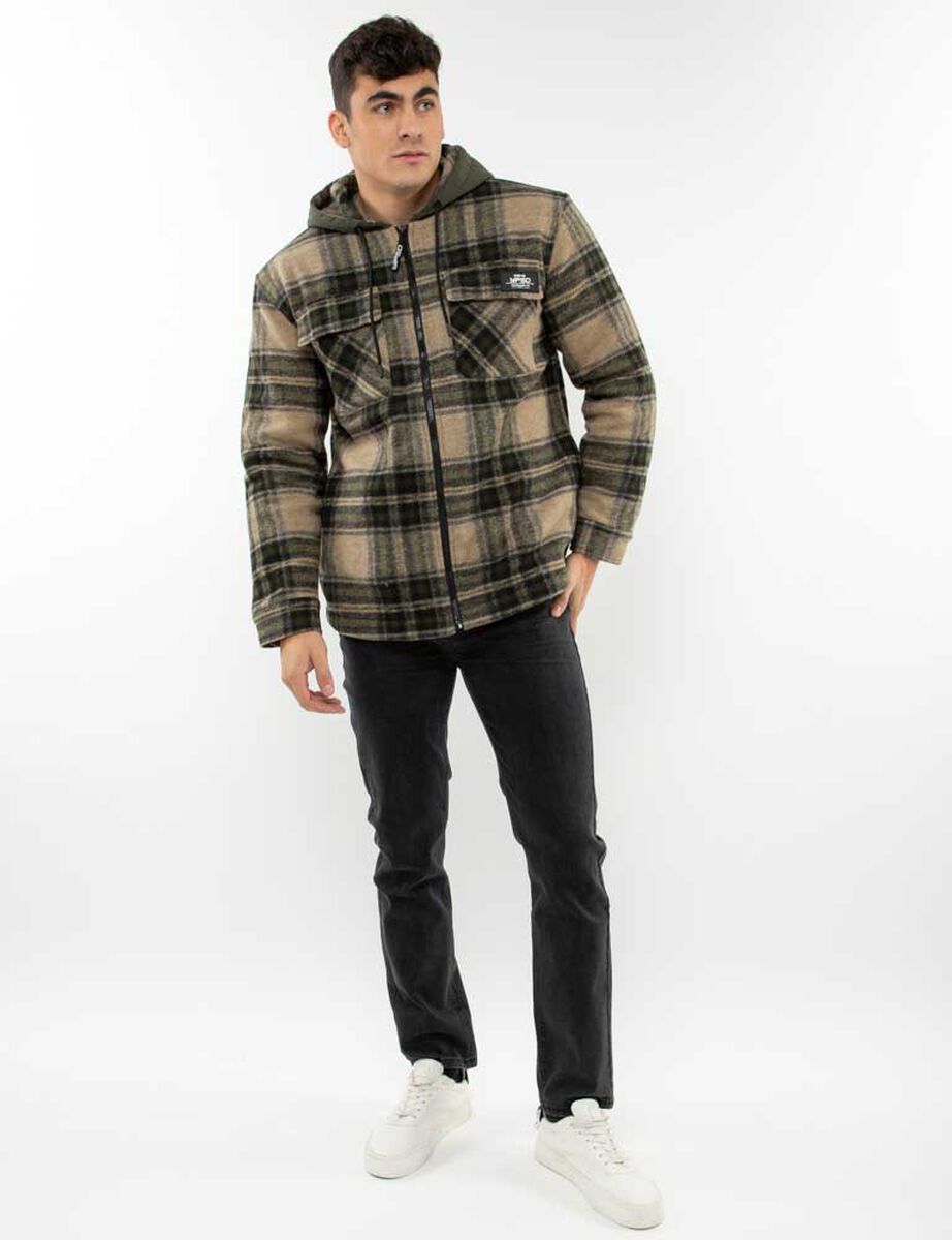 Chaqueta Peluda Tartán Hombre Icono