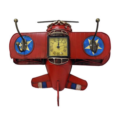 Reloj De Pared + Colgador Avión