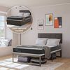 Cama Europea CIC Iron Smart 1,5 Plazas Ortopedic + Respaldo Black Tapizado + Faldón