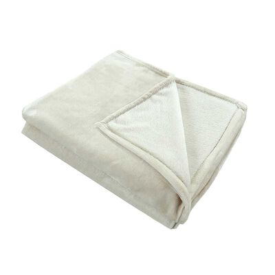 Imagen 2 del producto Frazada Flannel Illusions 2 Plazas Beige