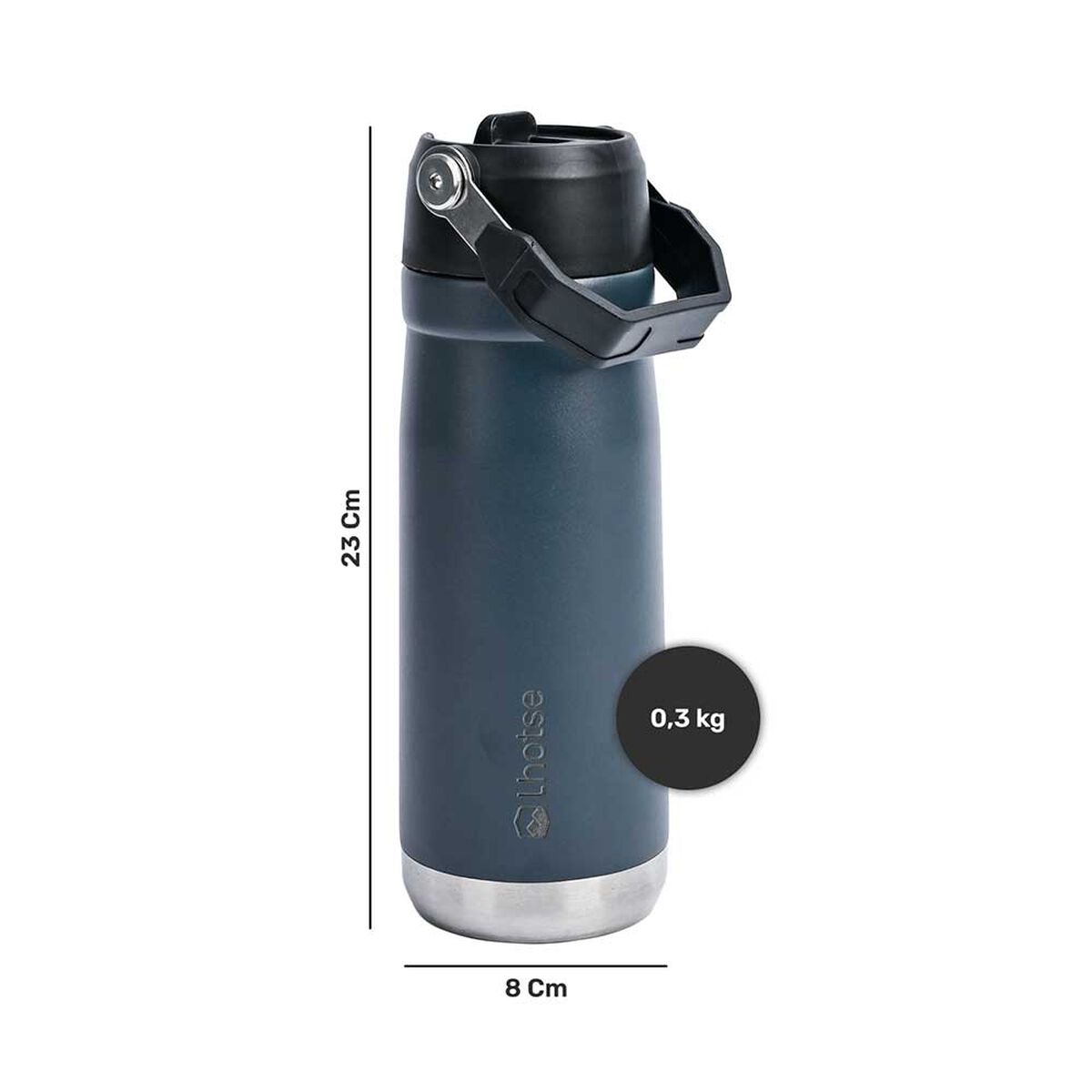 Botella Térmica Insulada Adventure 650ml Black Lhotse