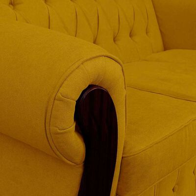 Imagen 2 del producto Sofá Elegant Detail Orlando 3 Cuerpos Tela Oro