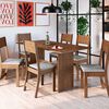 Juego de Cómedor Home Mobili Sabia 6 Sillas Marrón