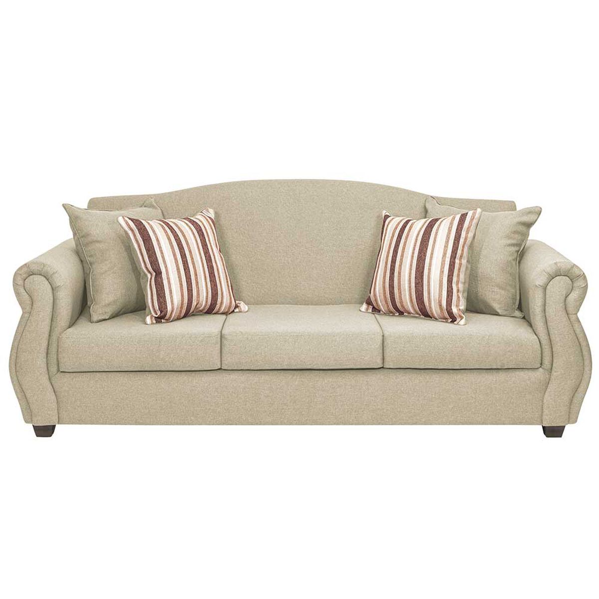 Juego de Living Innovamuebles Azucena Sofá 3 Cuerpos + Dos Sillones 1 Cuerpo Beige 