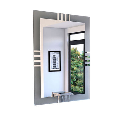 Imagen 1 del producto Espejo Dalí con Marco en Sandblasting con Líneas Laterales