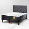 Cama Europea Drimkip 2 Plazas Funcional + Respaldo Rombos