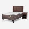 Cama Europea Rosen 1,5 Plazas New Style 4 Plus + Respaldo + Velador Rachel