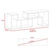 Combo Bar Esquinero + Rack TV40 Extensible TuHome Beijing Rovere Blanco