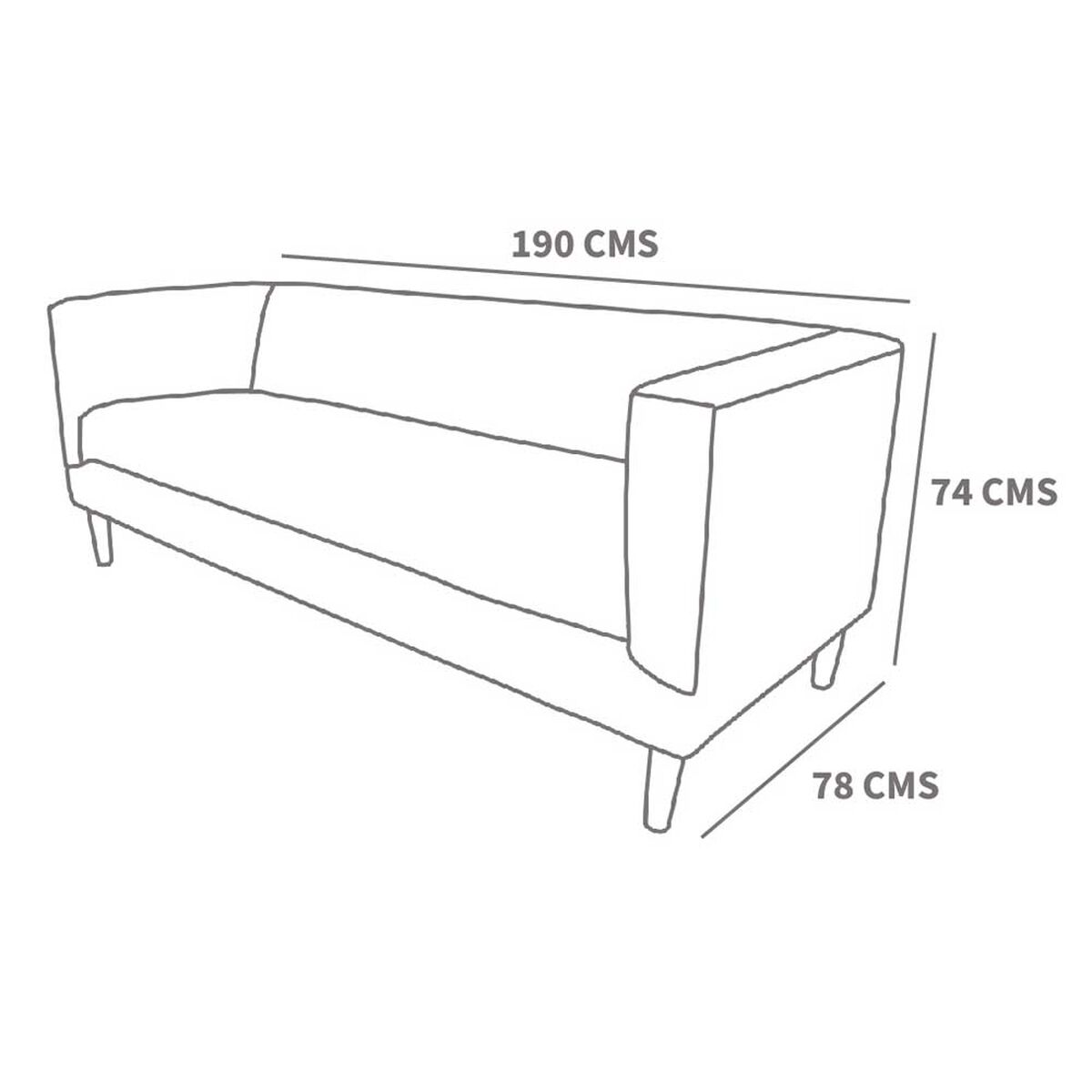 Sofá Latam Home Brescia 3 Cuerpos Gris Oscuro