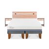 Cama Europea CIC Base Dividida 2 Plazas Excellence Plus + Respaldo + 2 Veladores