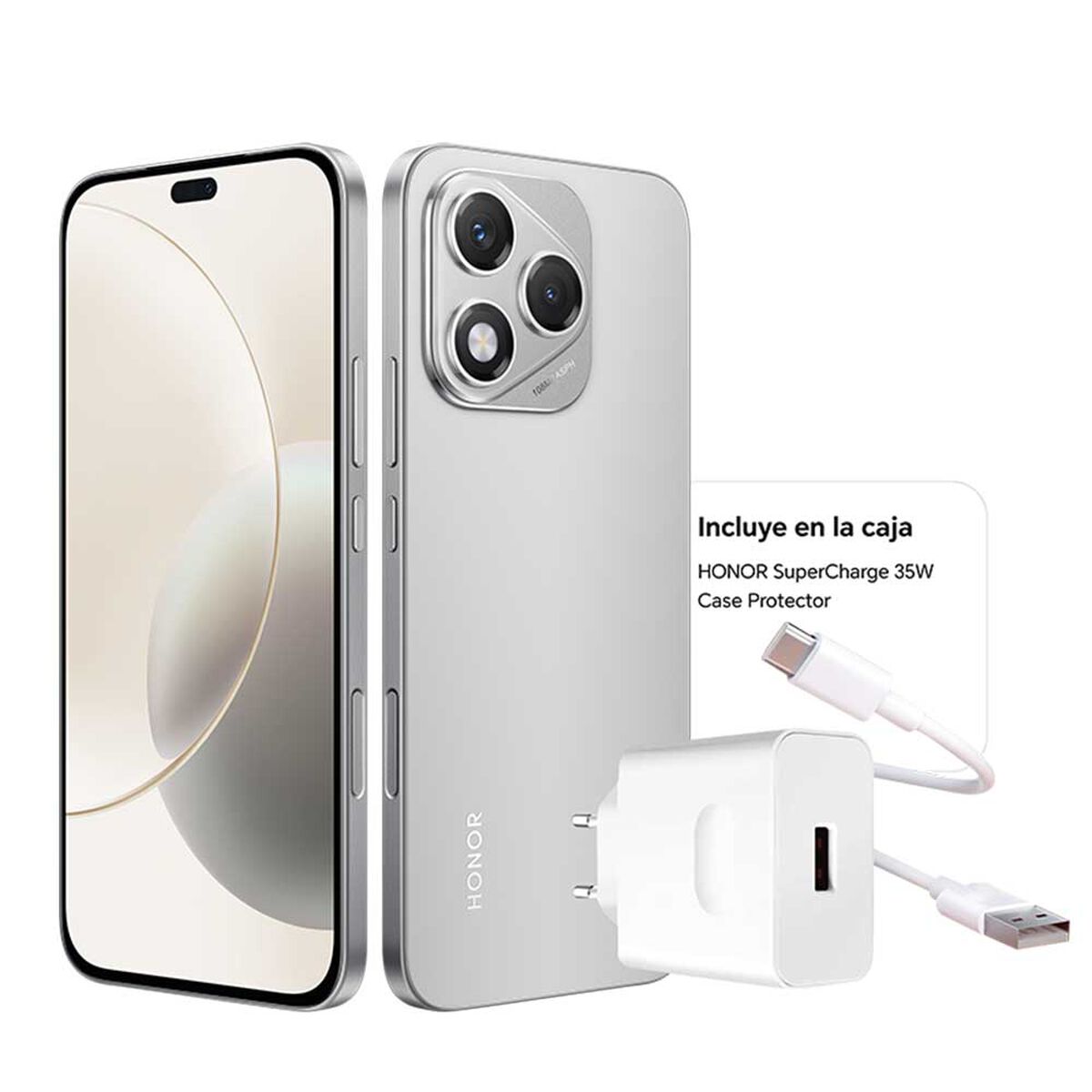 Celular Honor 400 Lite 256GB 6,7" Silver Liberado Bundle