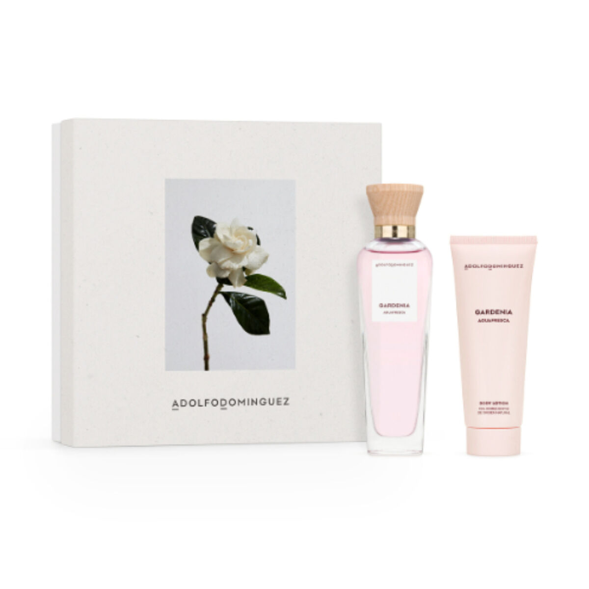 Set Adolfo Domínguez Agua Fresca Gardenia Edt 120Ml + Body Lotion 75Ml
