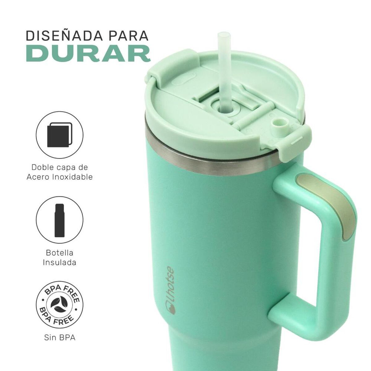 Vaso T&eacute;rmico Tumbler Lhotse Acero Inoxidable con Tapa 1180ml Verde
