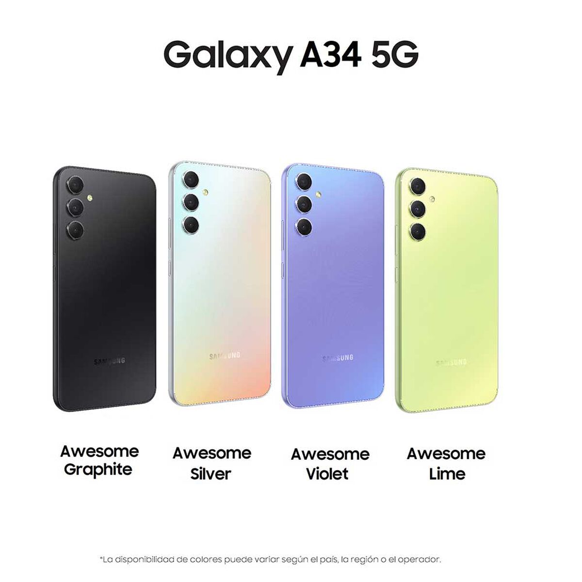 Celular Samsung Galaxy A34 5G 128GB 6,6" Awesome Silver Liberado
