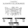 Juego de Comedor Latam Home Alicante 6 Sillas Gris